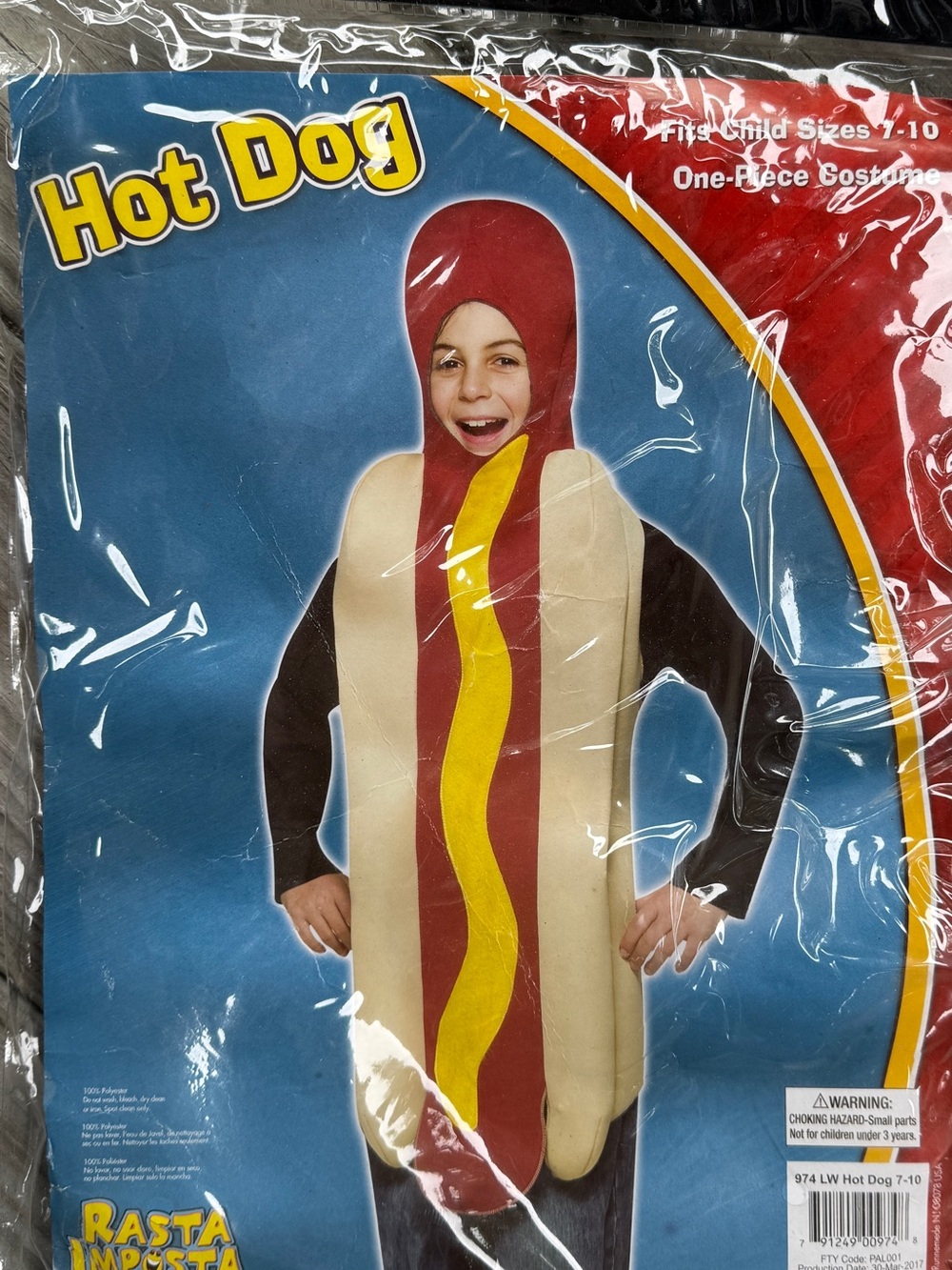 Rasta Imposta Kids Hot Dog Halloween Costume One Piece Size 7 8 10